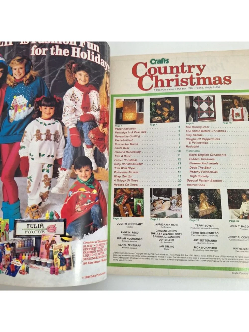 Crafts Country Christmas 1989 Magazine Handmade Holiday Projects - Picture 8 of 14